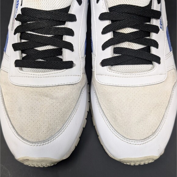 Reebok Classic Leather Sneakers Men\'s Size 13 White Blue FX1289 Retro Suede